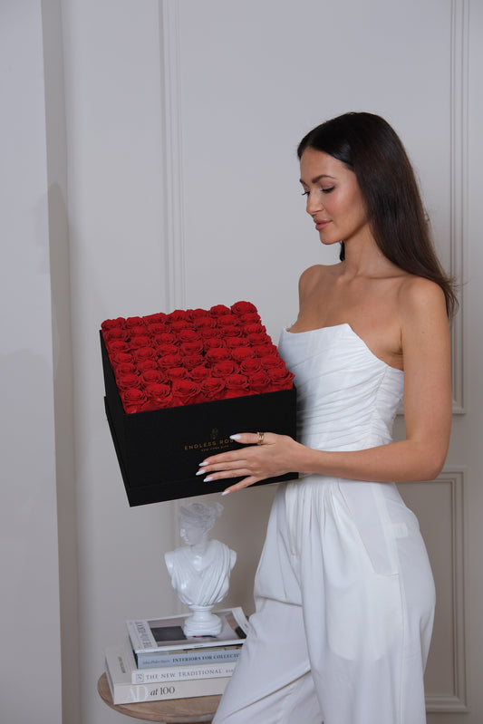 Red Roses in a Black Box